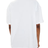 T-shirt a maniche corte con logo bianco