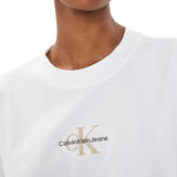 T-shirt a maniche corte con logo bianco