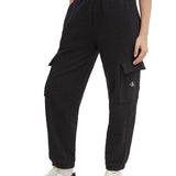 Pantalone cargo con logo sulla tasca nero