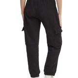 Pantalone cargo con logo sulla tasca nero