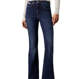 Jeant skinny con gamba svasata denim scuro