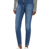 Jeans super skinny a vita alta denim medio