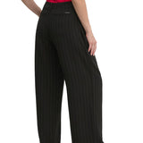 Pantalone a righe crepe nero