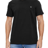 T-shirt a maniche corte con logo sul petto nero