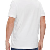 T-shirt a maniche corte con logo sul petto bianco