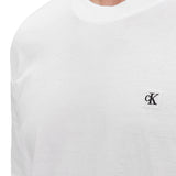 T-shirt a maniche corte con logo sul petto bianco