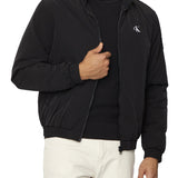 Bomber Harrington con zip con patch del logo nero