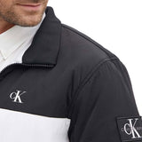 Bomber Harrington con zip con patch del logo bianco/nero