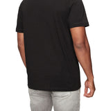 T-shirt a maniche corte con logo ricamato nero