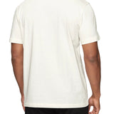 T-shirt a maniche corte con logo ricamato avorio