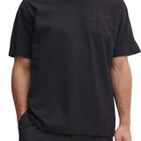 T-shirt a maniche corte con logo sul petto nero