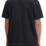 T-shirt a maniche corte con logo sul petto nero