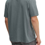 T-shirt a maniche corte con logo sul petto grigio