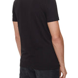 T-shirt a maniche corte con stampa logo frontale nero