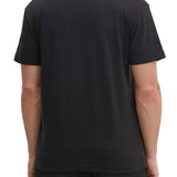 T-shirt a maniche corte con maxi logo sul petto nero