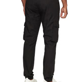 Pantalone cargo skinny washed nero