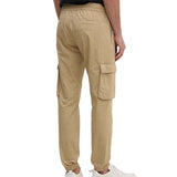 Pantalone cargo skinny washed beige