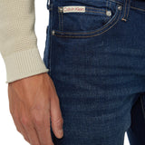 Jeans slim con vita bassa denim scuro