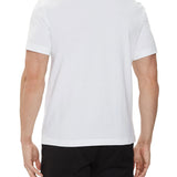 T-shirt manica corta stampa brush con logo a contrasto bianco