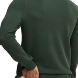 Maglione a girocollo in micro piquet verde