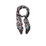 Foulard rettangolare a stampa fiori fantasia