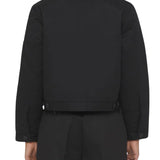 Giubbino con zip Lined Eisenhower Crop nero