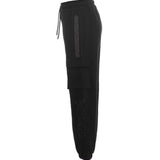 Pantalone jogging cargo logo outline nero