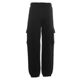 Pantalone jogging cargo logo outline nero