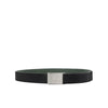 cintura-double-face-con-placca-logo-nero-verde