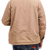 Giubbino con due tasconi e zip Crinkle beige