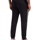 Pantalone jogger tape logo bianco laterale nero