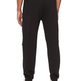 Pantalone jogger stampa logo laterale nero