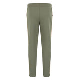 Pantalone jogger motivo colorblock verde/beige