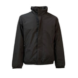 Bomber con zip e maxi logo sul retro nero