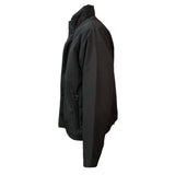 Bomber con zip e maxi logo sul retro nero