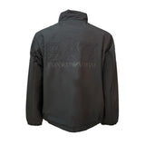 Bomber con zip e maxi logo sul retro nero