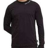 T-shirt a manica lunga logo girocollo nero