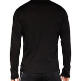 T-shirt a manica lunga logo girocollo nero