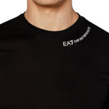T-shirt a manica lunga logo girocollo nero