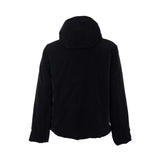 Giubbino con zip e cappuccio microfantasia nero