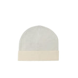 Cappello in maglia Beanie con logo panna