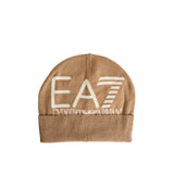 Cappello in maglia Beanie con logo beige