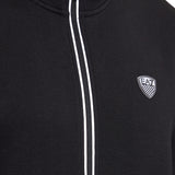Felpa zip con patch logo gommato sul petto nero