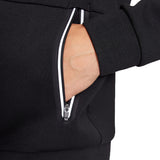 Felpa zip con patch logo gommato sul petto nero