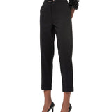 Pantalone chino relaxed in tessuto stretch nero