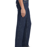 Jeans straight a vita media g16 denim scuro