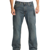 Jeans straight a vita media g16 denim medio