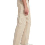 Pantalone chino cargo in cotone sabbia