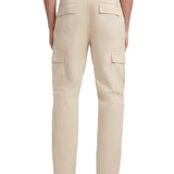 Pantalone chino cargo in cotone sabbia