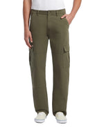 Pantalone chino cargo in cotone verde